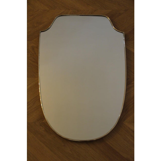 Brass Wall Mirror in the style of Gio Ponti, 1950s For Sale - Image 17 of 18