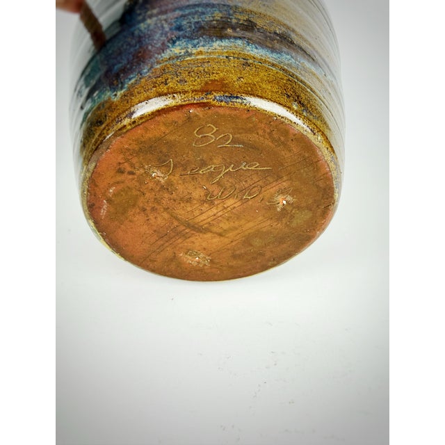 1982 Signed Studio Pottery Jug – Teague (w.d.g.) – Glazed Stoneware For Sale - Image 10 of 11