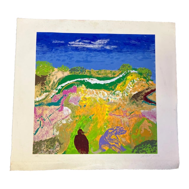 Contemporary Original Lithograph by Robby Krieger “She Lives on Love Street” 31/300 For Sale