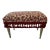 Late 20th Century Burgundy Upholstered Footstool With Trim For Sale