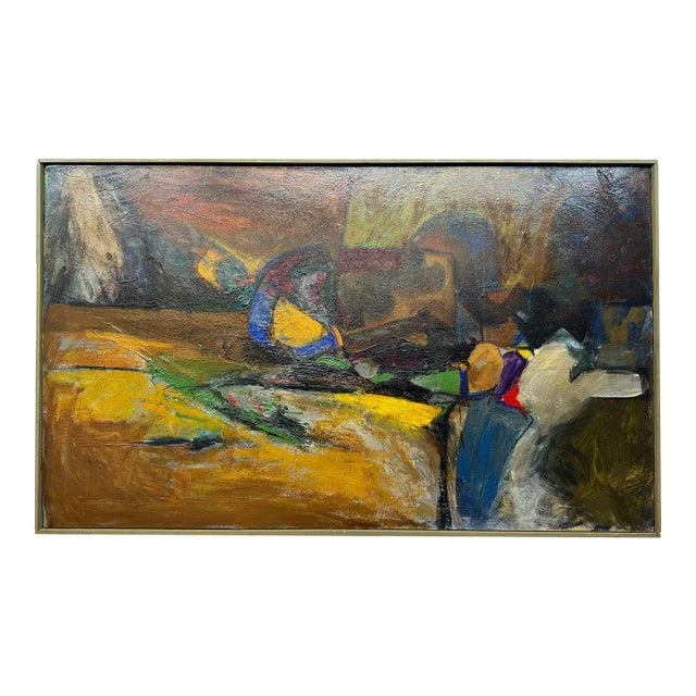 Mid Century Abstract, Painting For Sale