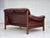 1970s Swedish 2-Seater Sofa in Brown Leather and Dark Beech, 1970s For Sale - Image 5 of 18