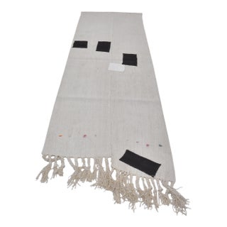 Vintage Antique Hemp Kilim Rug For Sale