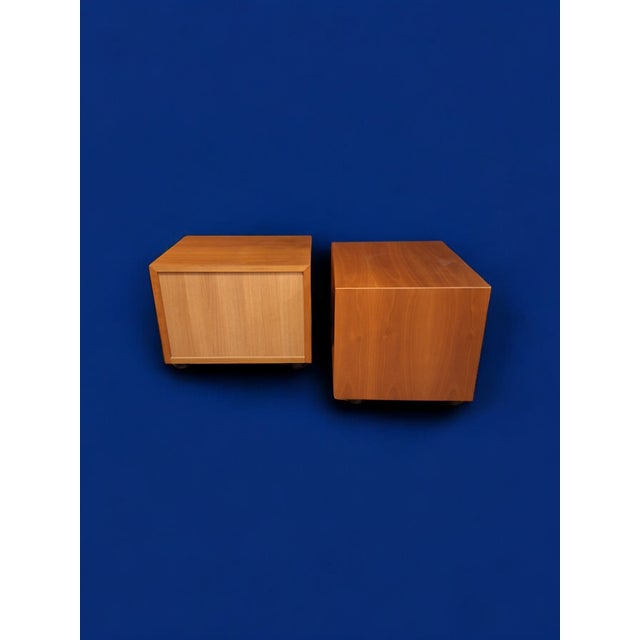 Cherrywood Bedside Tables, Italy, 1980s, Set of 2 For Sale - Image 6 of 8