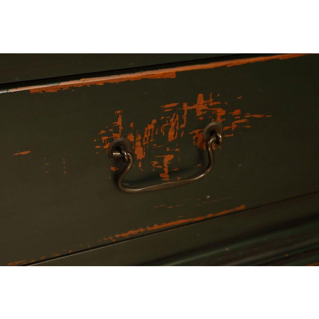 American Country Primitive Style Painted Linen Cabinet For Sale - Image 14 of 18