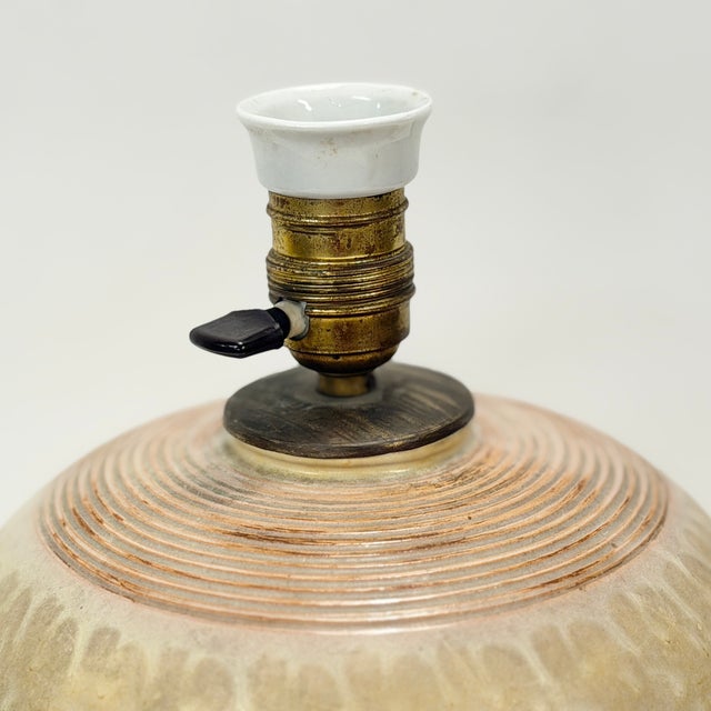 Art Deco Stoneware Model 3154 Table Lamp by Anna-Lisa Thomson for Upsala Ekeby, Sweden, 1930s-1940s For Sale - Image 6 of 11