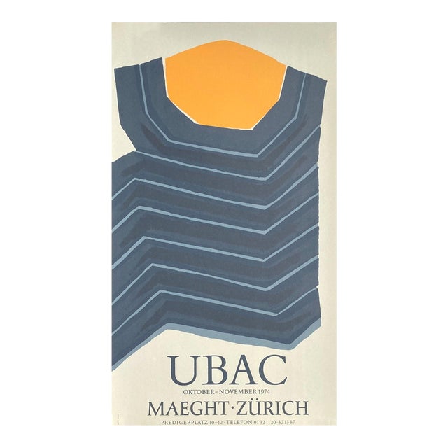1974 Raoul Ubac Maeght Zürich Exhibition Lithograph Poster For Sale