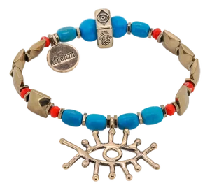 Evil Eye Dream Turquoise Beaded Bracelet