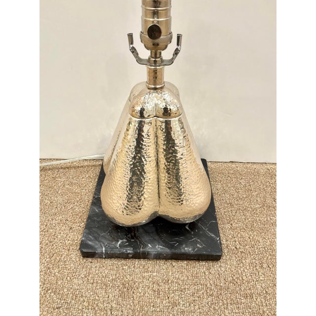 Modern Modern Hammered Nickel Gourd Lamp For Sale - Image 3 of 4