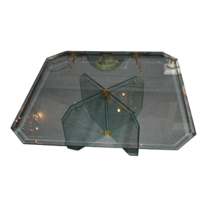 19960s Mid Century Modern Glass Coffee Table