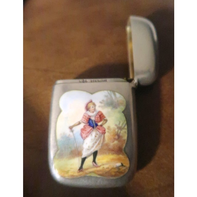 Gorham Antique Silver and Enamel Match Safe (Vesta), Listed, Circa 1892 For Sale - Image 16 of 18