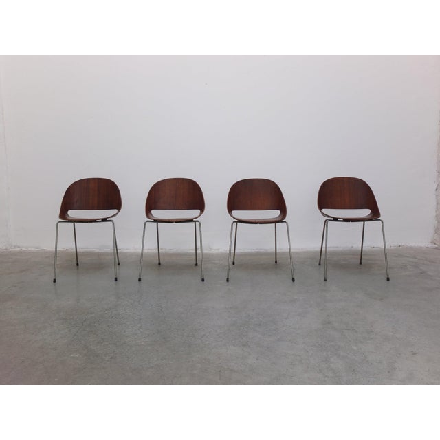 Brown Sl58 Chairs by Léon Stynen, 1958, Set of 8 For Sale - Image 8 of 18