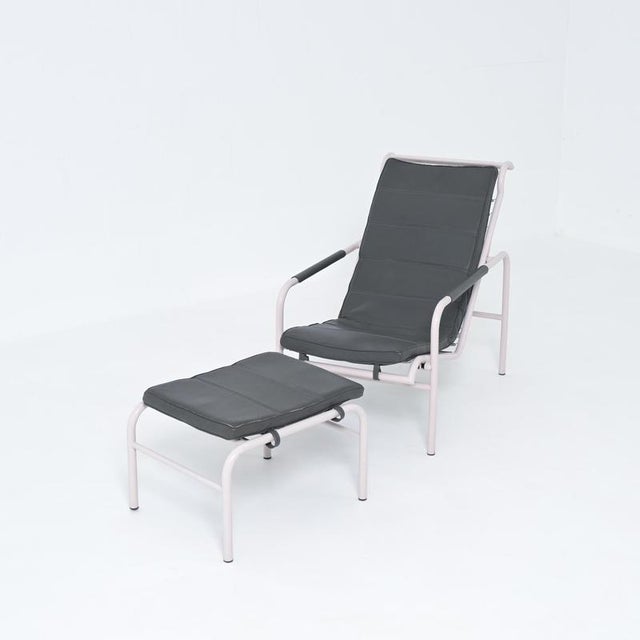 Set of Genni Lounge Chair and Ottoman by Gabriele Mucchi for Zanotta, 1930s For Sale - Image 9 of 18