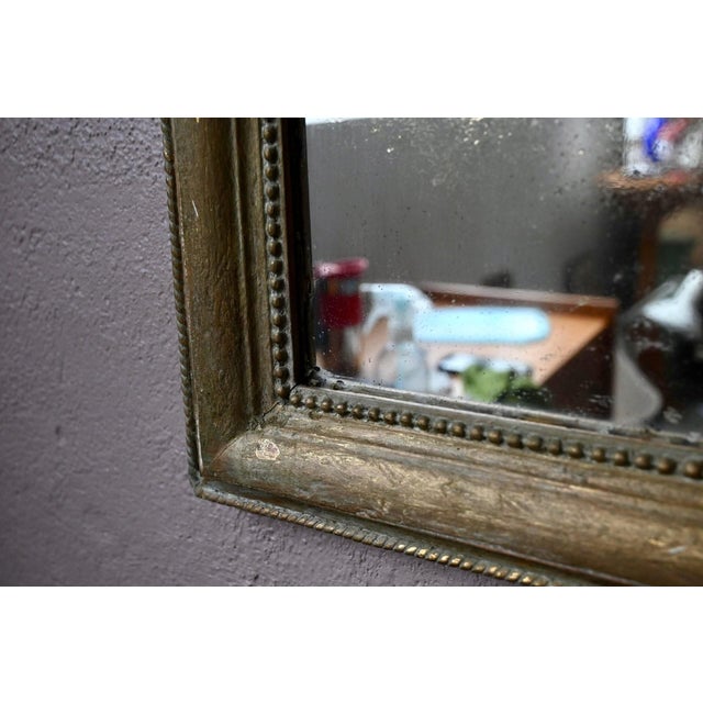 19th Century Louis XVI Mirror with Dove and Giltwood Frame in Mercury Glass, 1890s For Sale - Image 6 of 11
