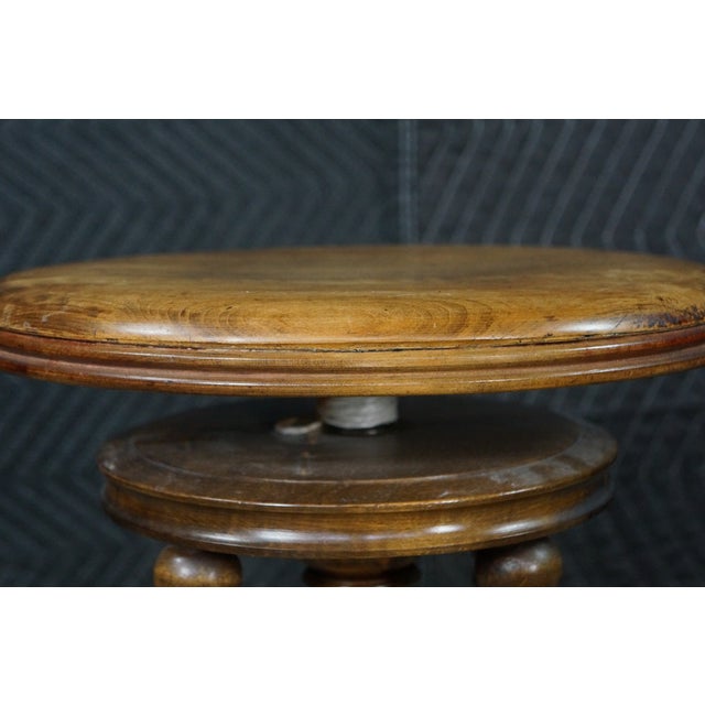 Antique Victorian Birch Ball & Claw Piano Organ Stool Seat Rest For Sale - Image 12 of 17