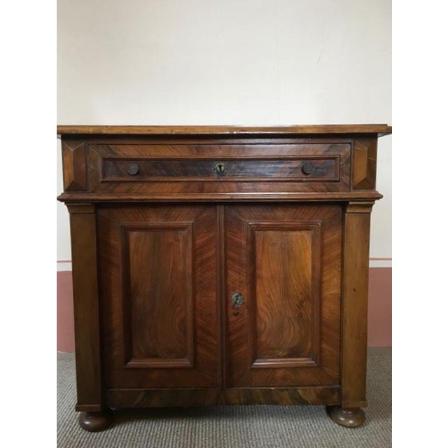 Late 19th Century Inlaid Walnut Buffet with Drawer or Low Cabinet, Italy, 1890 For Sale - Image 12 of 16