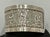 Tribal Wide Sterling Silver Om Mani Mantra Buddhist Tibetan Cuff Signed 925 Boho For Sale - Image 3 of 8