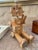 Carved wood, artist-made robot figure, complete with moveable arms, legs and head. He can even do the splits! Artist...