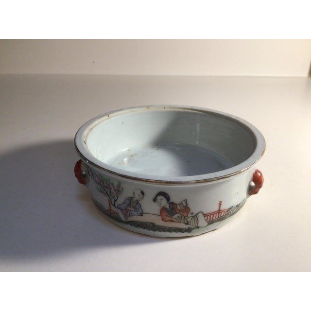 This Chinese Porcelain bowl is made around 18the century, which is Qing dynasty. The kind is Qianlong. The words at the...