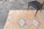 1940s 1940s Vintage Medallion Geometric Floral Apricot & Blue Hand-Knotted Rug- 4’2” x 5’4” For Sale - Image 5 of 11