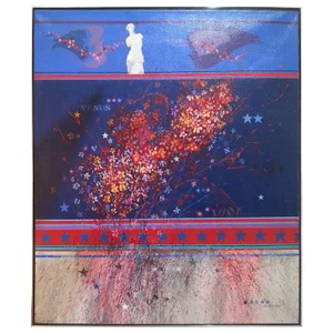 Venus and Stars 49" Oil Painting 1970s
