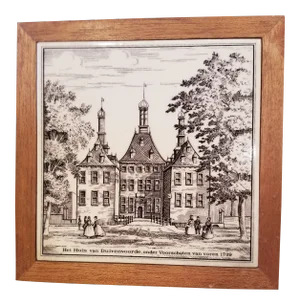 Vintage Black and White European Tile