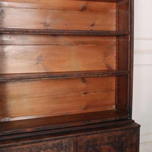 19th Century Painted Oak Library Bookcase For Sale - Image 10 of 12