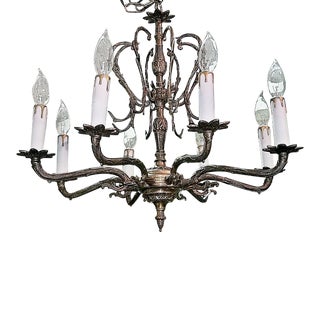 Vintage Regency Brass Chandelier For Sale