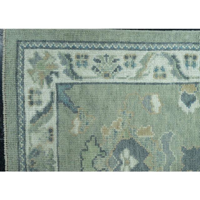 Turkish Turkish Oushak Rug 2'9" x 9'10" #19173 For Sale - Image 3 of 8