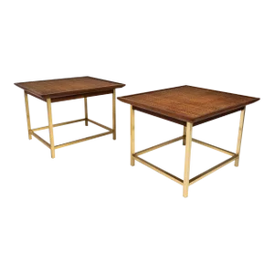 Drexel Sun Coast Brass End Tables by Kipp Stewart & Stewart McDougall, USA, circa 1960's - A Pair