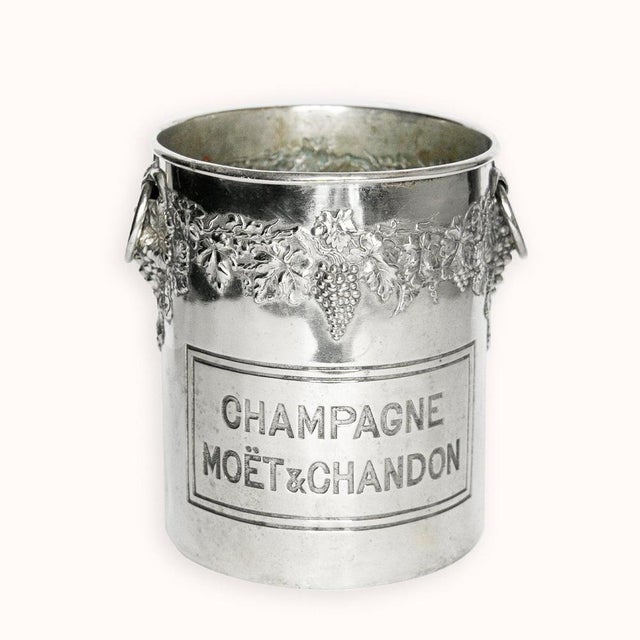 Silver Vintage Silver Plated Champagne Cooler and Ice Bucket from Moët & Chandon For Sale - Image 8 of 8