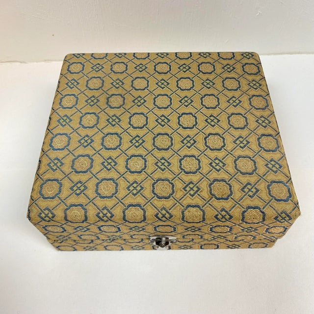 Vintage Chinese cloisonné hexagonal trinket box. Seven enameled cloisonné boxes, often used for jewelry or other small...