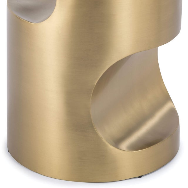 Not Yet Made - Made To Order Regina Andrew Nathan Steel Side Table, Brass For Sale - Image 5 of 7