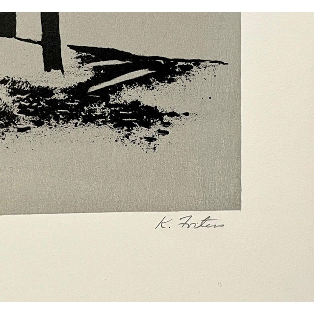 Karl Fortess, Lithograph Belgian American Surrealism Wpa Modernist Karl Fortess Surrealist Art For Sale - Image 4 of 5