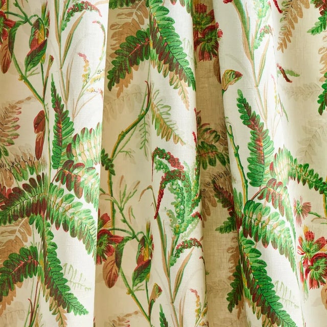 Schumacher Sample - Schumacher Myers Fern Linen Fabric in Document For Sale - Image 4 of 5