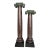 Vintage Tall Hand-Painted Iron Ionic Column Candleholders - A Pair For Sale