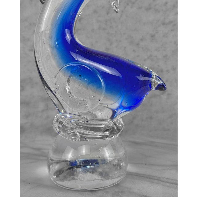 Mid-Century Coastal Pelican Italian Art Glass Sculpture For Sale - Image 6 of 8