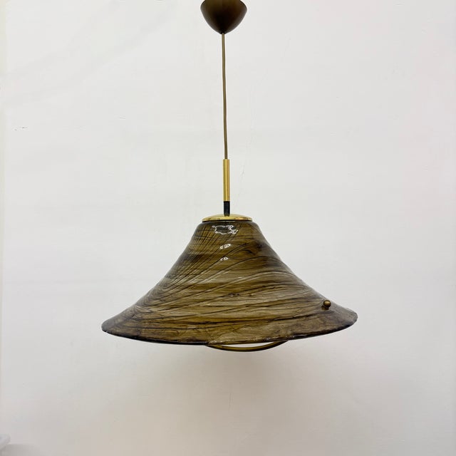 Mid-Century Acrylic Glass Hanging Lamp, 1970s For Sale - Image 12 of 18