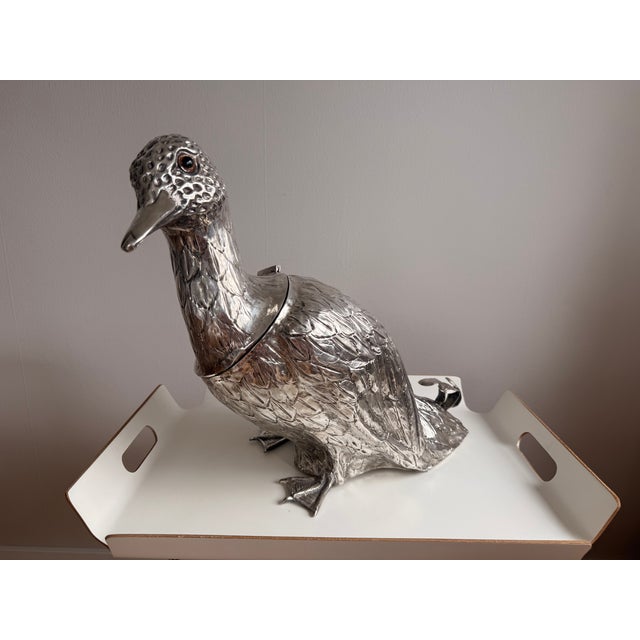 Duck Silver-Plated Wine Cooler from Franco Lapini, Italy, 1960, in Very Good conditions. Designed 1960 to 1969 This piece...