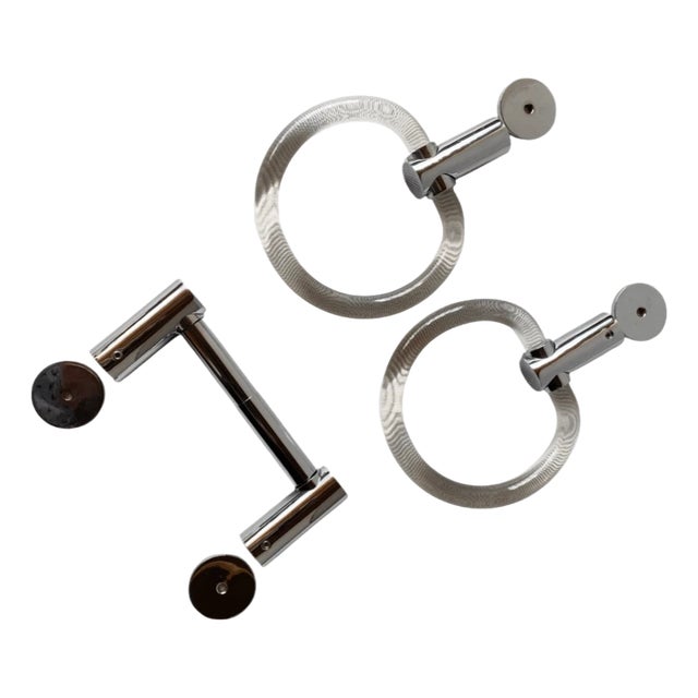 Vintage Lucite Set Bathroom Towel Bar & Toilet Paper Holder For Sale