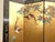 1950s Vintage Oriental Asian Gold Four Panel Screen Room Divider Coromandel W Birds For Sale - Image 5 of 12