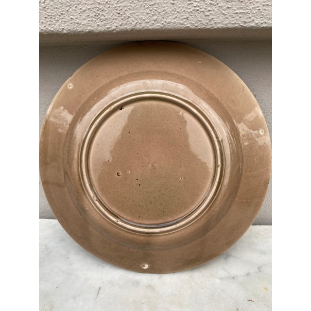 French Majolica Grape & Flowers Plate Luneville, Circa 1880 For Sale - Image 10 of 10