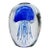 Hand Blown Cobalt Blue Jellyfish Paperweight For Sale