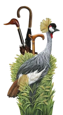 Crested Crane Umbrella Stand