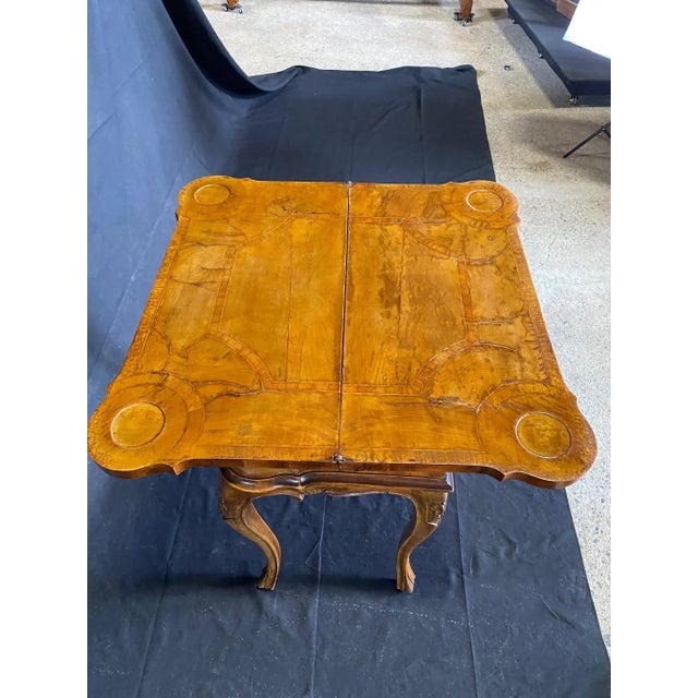 Wood Italian Versatile 18th Century Burled Walnut Game Table For Sale - Image 7 of 13