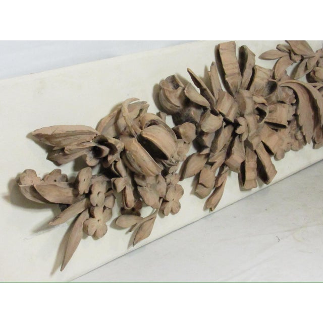 Tan Antique French Architectural Carved Wood Fragment For Sale - Image 8 of 17