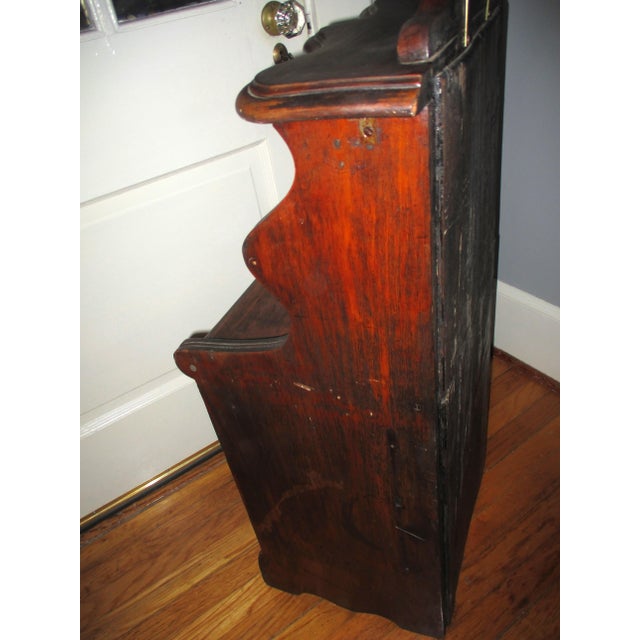 Mid 19th Century Antique Rare! French Country Carved Dark Wood Potato Bin Cabinet For Sale - Image 5 of 16