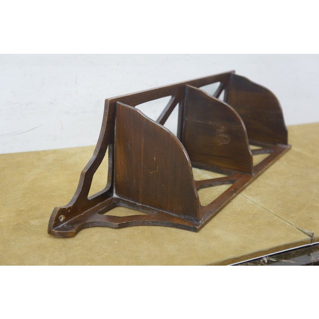 Late 20th Century Mid Century Mahogany Reticulated Fretwork 3 Tier Corner Curio Display Shelf 27" For Sale - Image 5 of 13