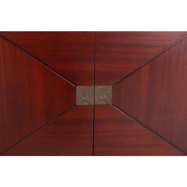 Vintage Bar Cabinet with Brass Markings For Sale - Image 13 of 17