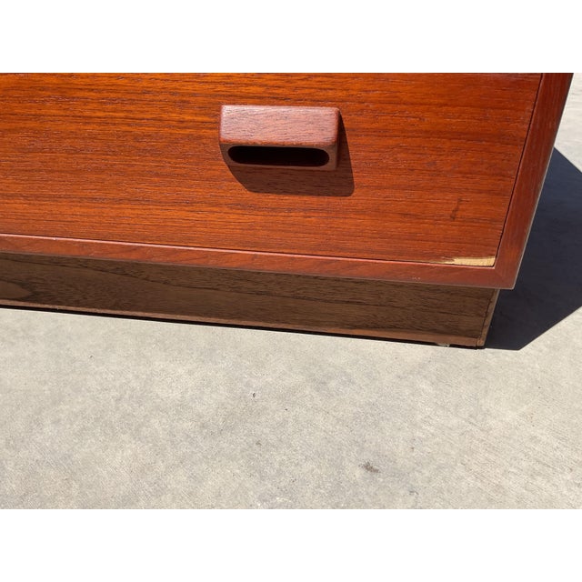 Brown Authentic Danish Teak Chest of Drawers by Søborg Møbelfabrik, Mid-Century Modern, 1960 For Sale - Image 8 of 12